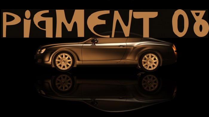 Pigment 08 Font examples