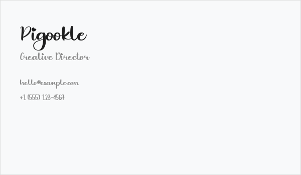 Pigookle Business Card