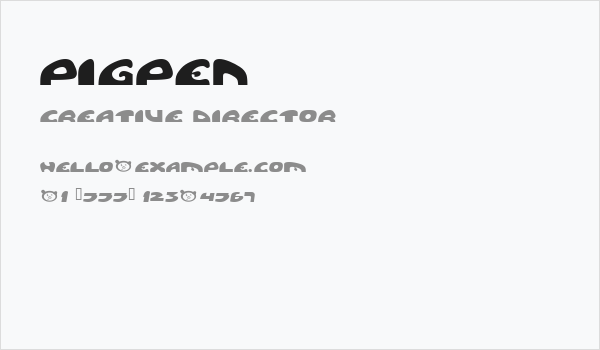 Pigpen Business Card