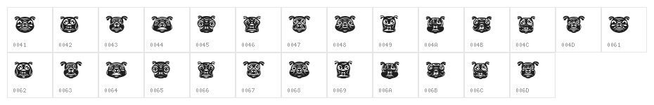 Pigs Regular Character Map