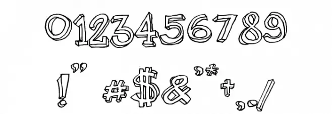 Pijamas Font OTHER CHARS