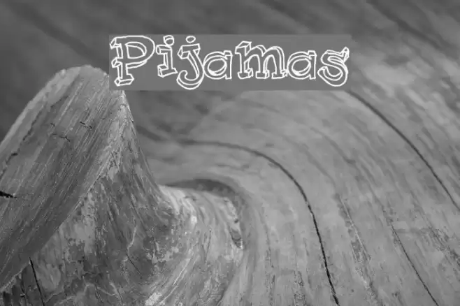 Pijamas Font examples