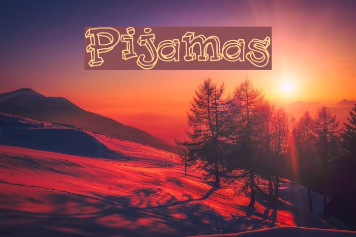 Pijamas Font examples