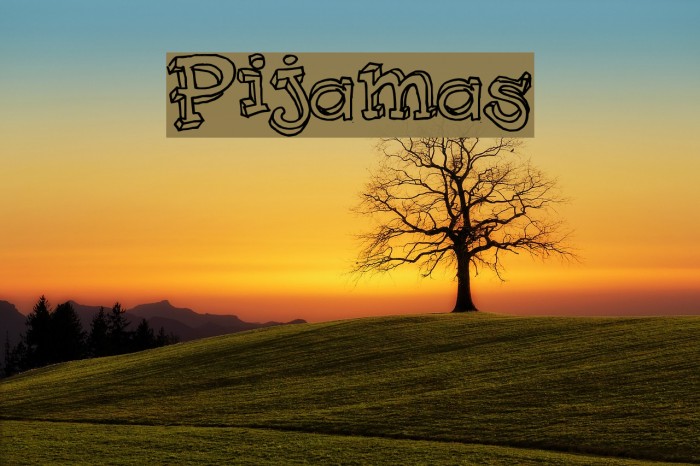 Pijamas Font examples