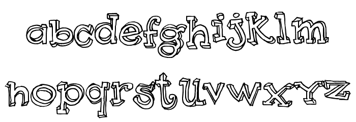 Pijamas Font LOWERCASE