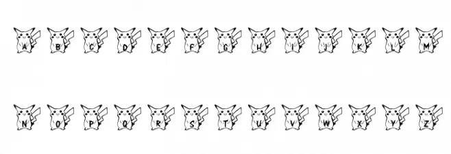 Pika Pika Schriftart Groß