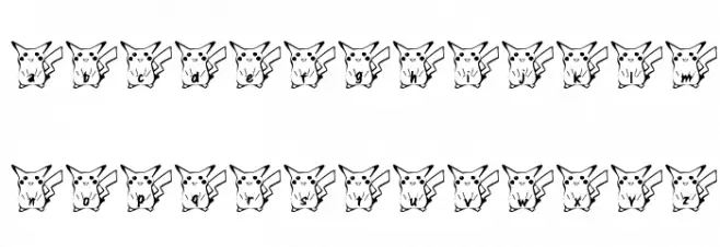 Pika Pika Schriftart Kleinbuchstaben