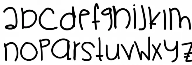 PikaPika Schriftart Kleinbuchstaben