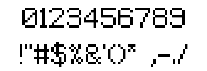 Piksel Font OTHER CHARS