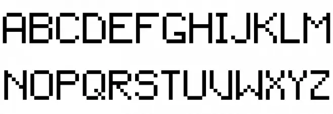 Piksel Font UPPERCASE