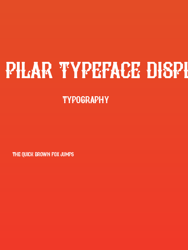 Pilar Typeface Display Poster