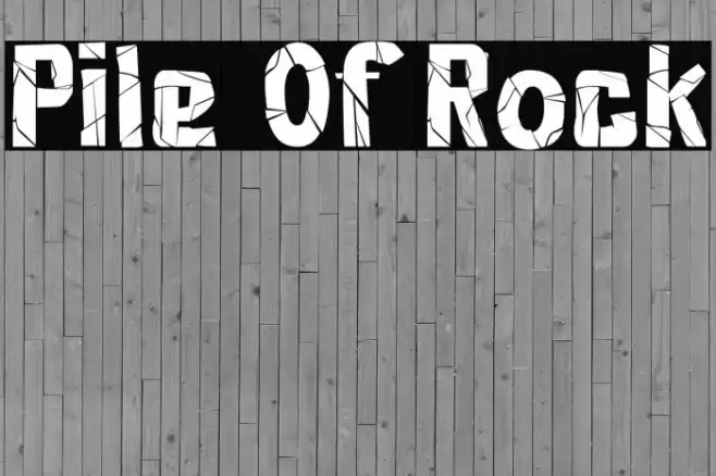 Pile Of Rock Font examples