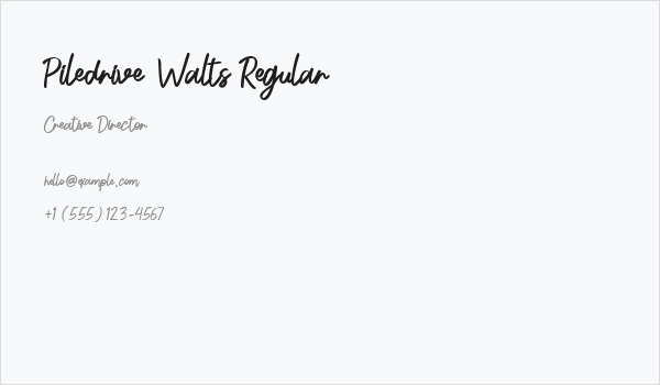 Piledrive Walts Regular Business Card