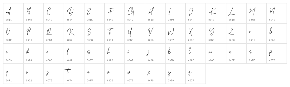 Pillish Free Character Map