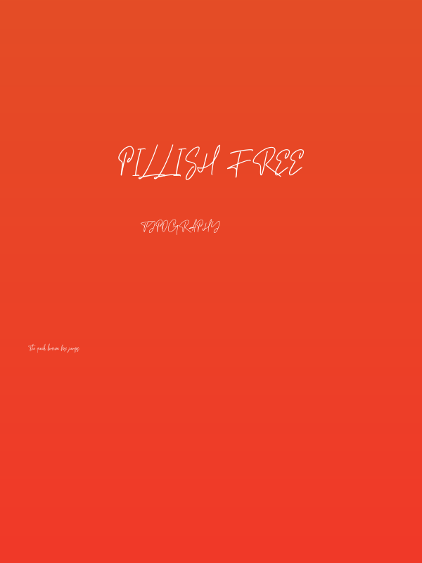 Pillish Free Poster