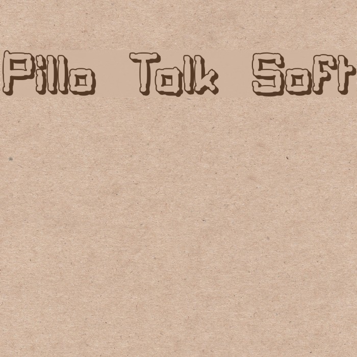 Pillo Talk Soft フォント examples