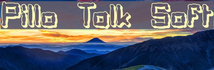 Pillo Talk Soft フォント examples