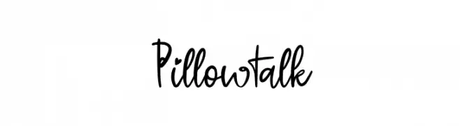 Pillowtalk  Frei Schriftart Herunterladen
