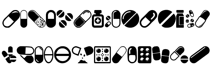 Pills Party Font UPPERCASE
