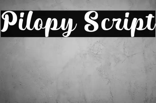 Pilopy Script Font examples