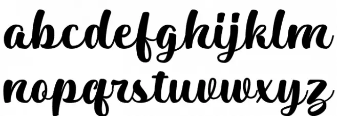 Pilopy Script फ़ॉन्ट लोअरकेस