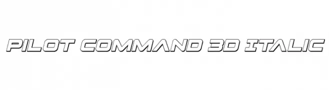 Pilot Command 3D Italic  Fuentes Gratis Descargar