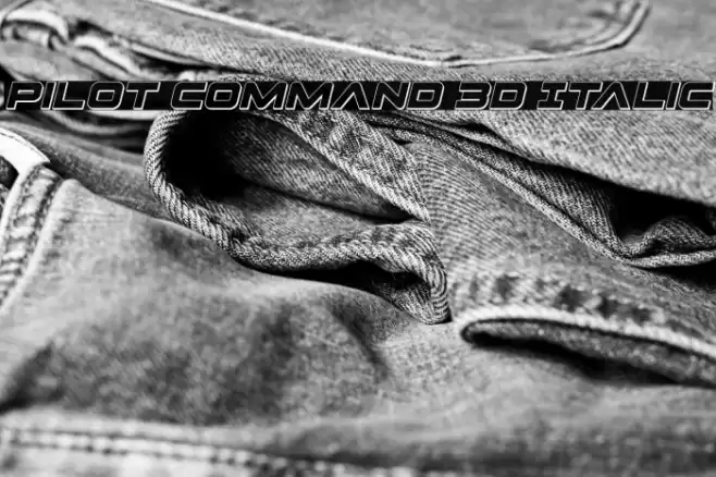 Pilot Command 3D Italic Font examples