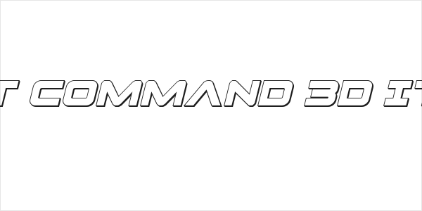 Pilot Command 3D Italic Logo