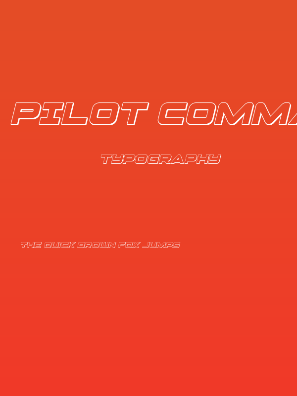 Pilot Command 3D Italic Poster