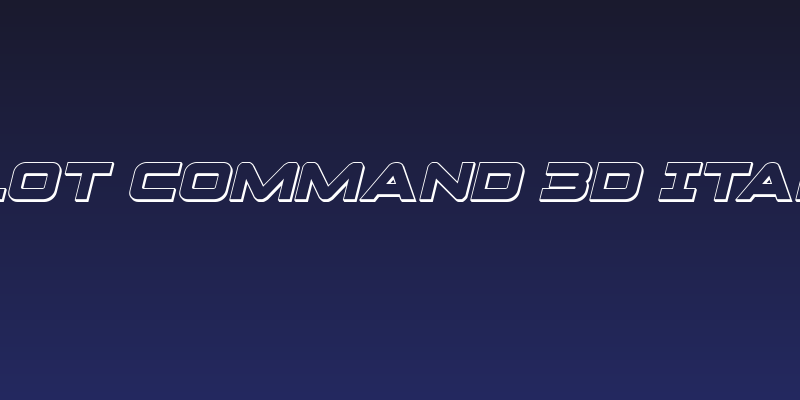 Pilot Command 3D Italic Social Header