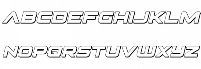 Pilot Command 3D Italic 字体 小写