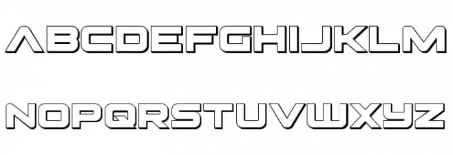 Pilot Command 3D Caratteri MINUSCOLO