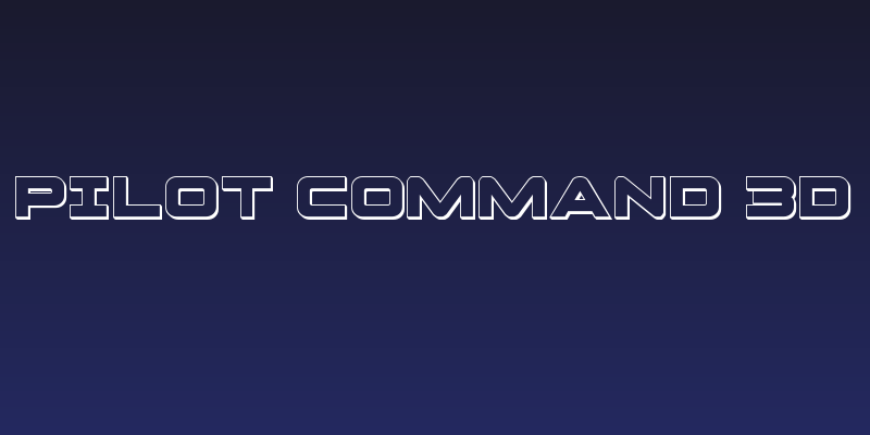 Pilot Command 3D Social Header