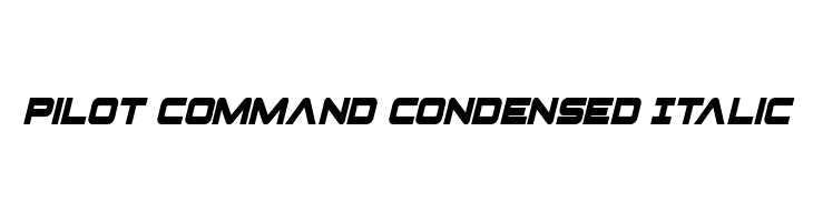 Pilot Command Condensed Italic  नि: शुल्क फ़ॉन्ट्स डाउनलोड