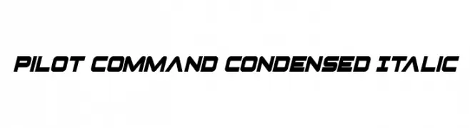 Pilot Command Condensed Italic  Frei Schriftart Herunterladen