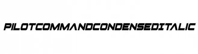 Pilot Command Condensed Italic  Скачать бесплатные шрифты