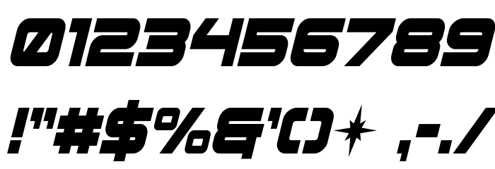 Pilot Command Condensed Italic Font OTHER CHARS
