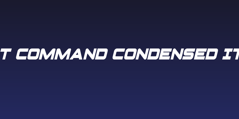 Pilot Command Condensed Italic Social Header