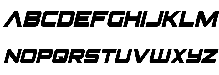 Pilot Command Condensed Italic Font LOWERCASE