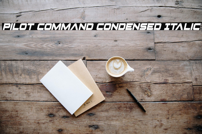 Pilot Command Condensed Italic Example 2