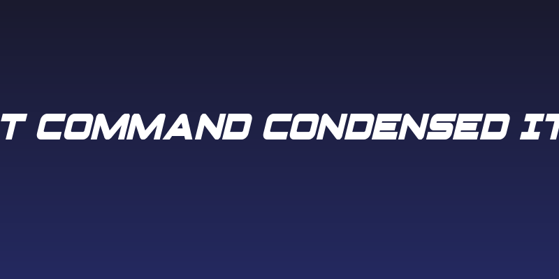 Pilot Command Condensed Italic Social Header