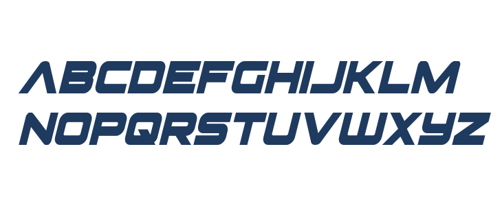 Pilot Command Condensed Italic Lowercase