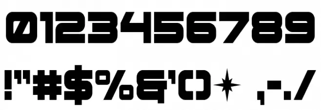 Pilot Command Condensed Font OTHER CHARS
