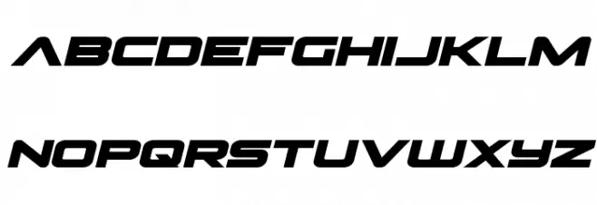 Pilot Command Expanded Italic Caratteri MINUSCOLO