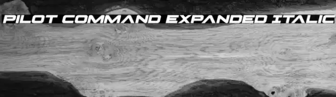 Pilot Command Expanded Italic Font examples