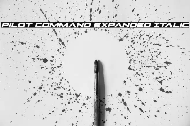 Pilot Command Expanded Italic Font examples