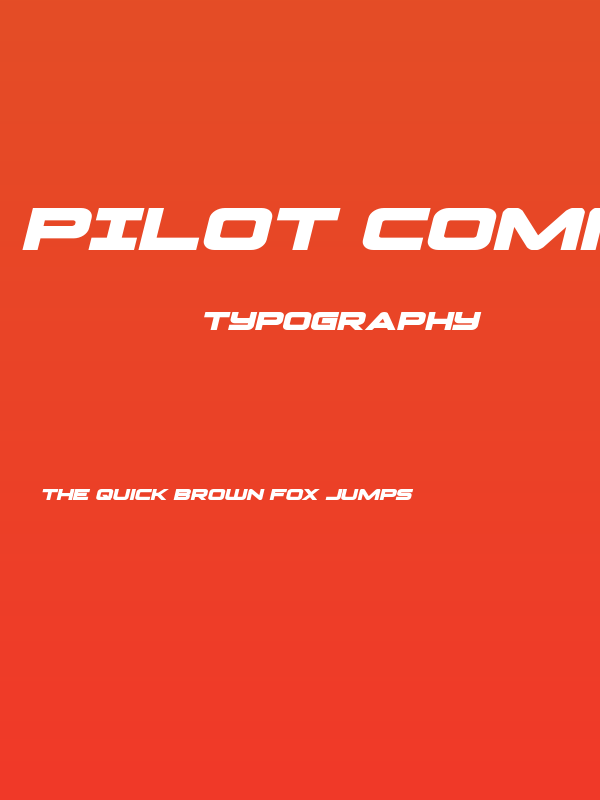 Pilot Command Expanded Italic Poster