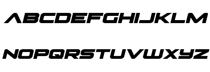 Pilot Command Expanded Italic Font LOWERCASE