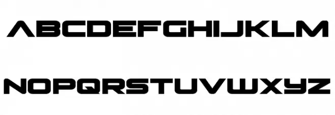 Pilot Command Expanded Schriftart Kleinbuchstaben