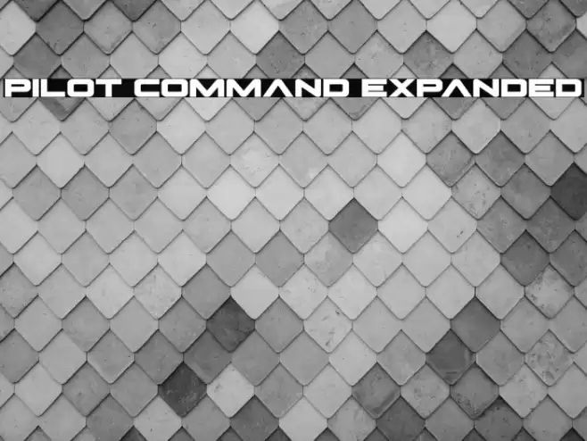 Pilot Command Expanded Font examples